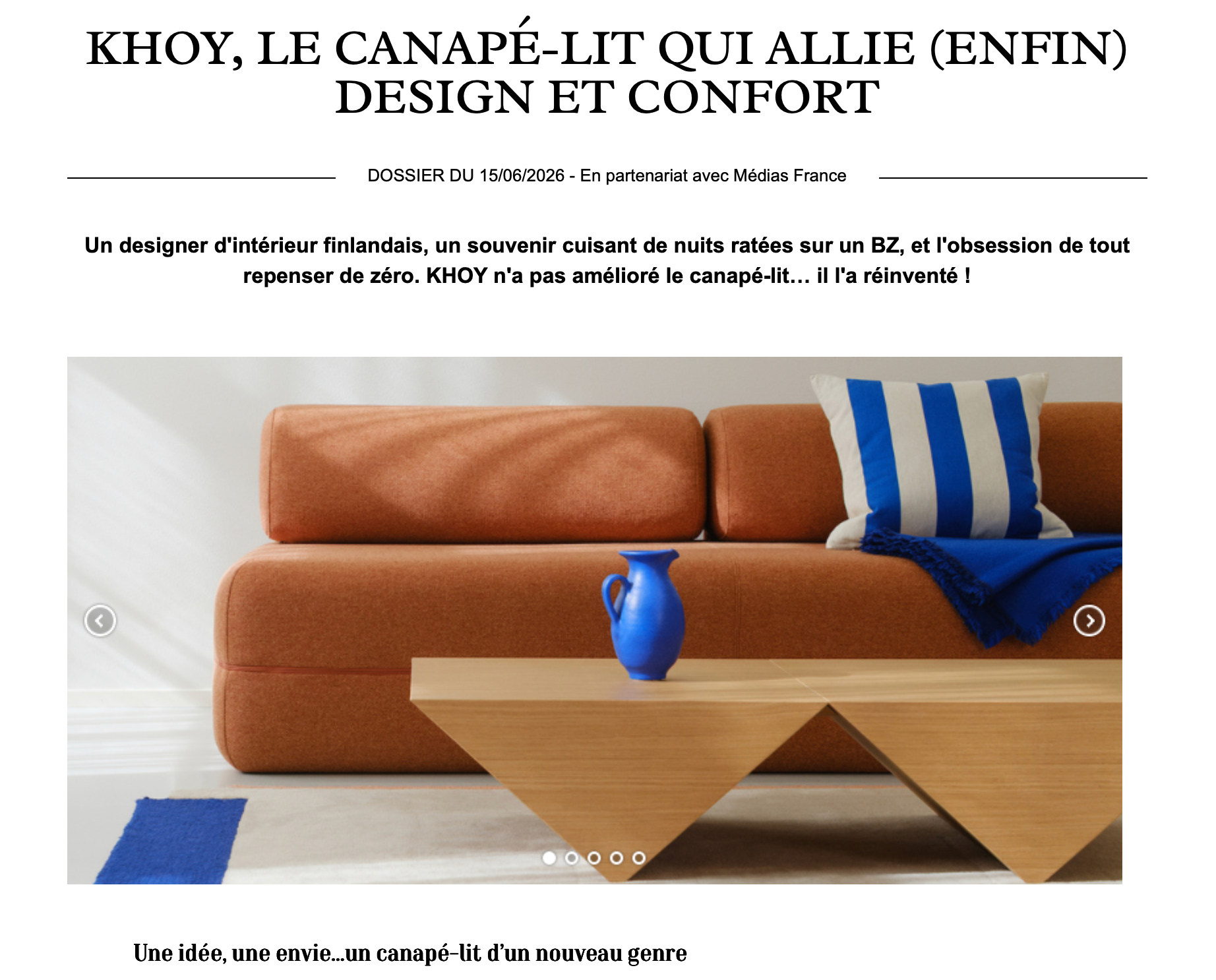 KHOY Featured in France’s Marie Claire Maison