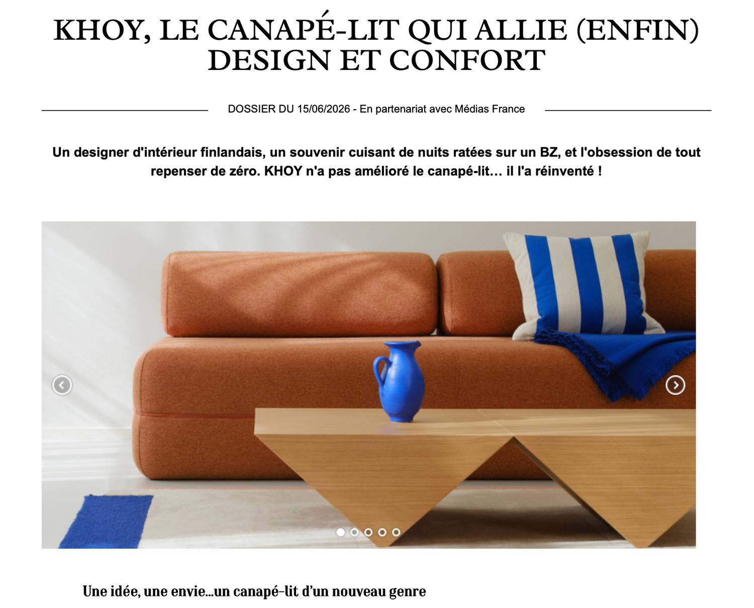 KHOY Featured in France’s Marie Claire Maison